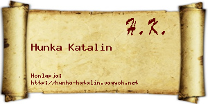 Hunka Katalin névjegykártya